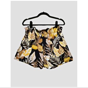 SHEIN | BOHO LEAF PRINT COTTON PAPERBAG SHORTS
